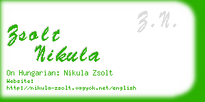 zsolt nikula business card